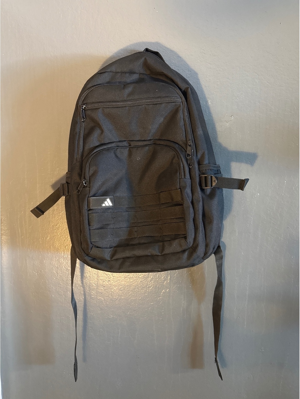 Adidas Black Durable Backpack with Multiple Compartments